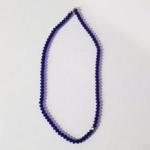 24" Necklace Made Of Pretty Purple Color Glass Beads With Lobster Clasp